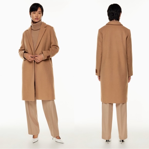 Aritzia Jackets & Blazers - Aritzia Babaton Stedman Single Breasted Italian Virgin Wool Coat Saville Camel